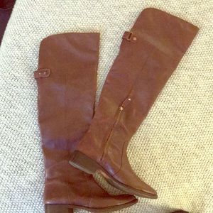 BCBG Knee High Brown Leather Boots